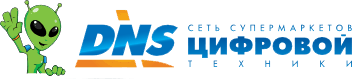 логотип сеть супермаркетов цифровой техники ДНС